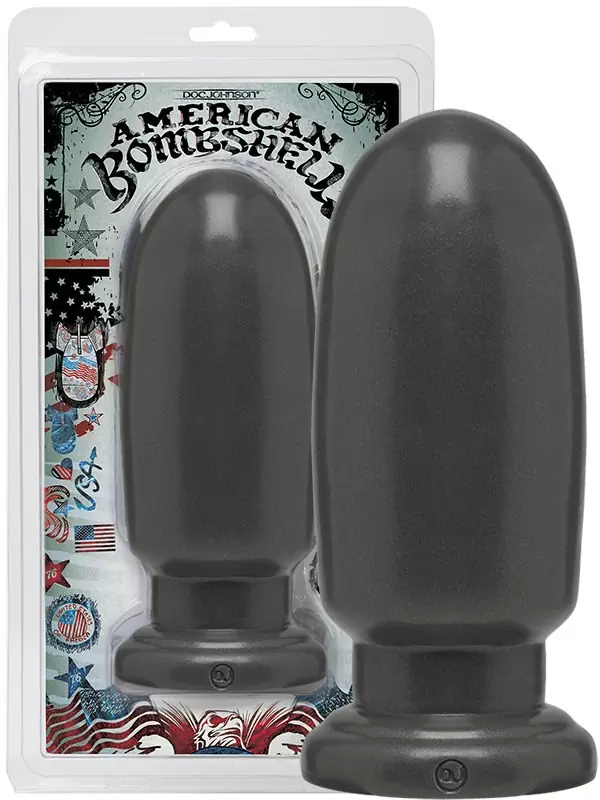 Супер толстый анальный стимулятор Bombshell Shellshock Large – серый