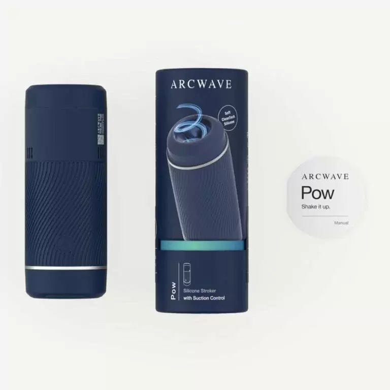 Инновационный мастурбатор с контролем всасывания Arcwave Pow (голубой)
