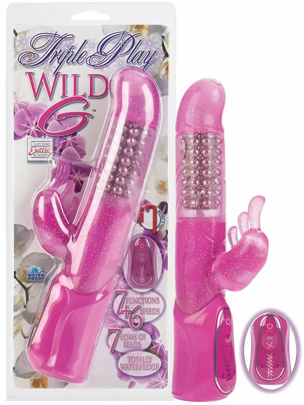 Хай-тек вибромассажер Triple Play Wild G – розовый