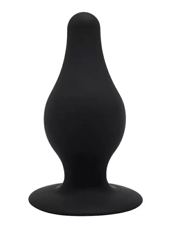 Термореактивная анальная пробка SILEXD Plug Model 2, с заострённым кончиком, 9,3 см, силикон, черный