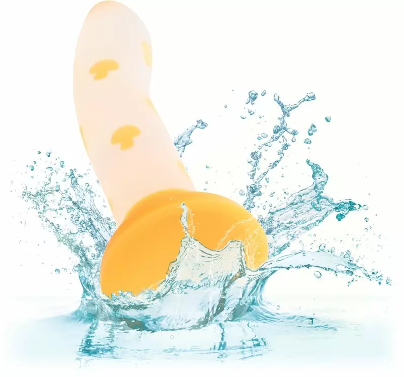 Светящийся фаллоимитатор California Exotic Novelties Glow Stick Mushroom, 15,2 см, силикон, белый с желтым