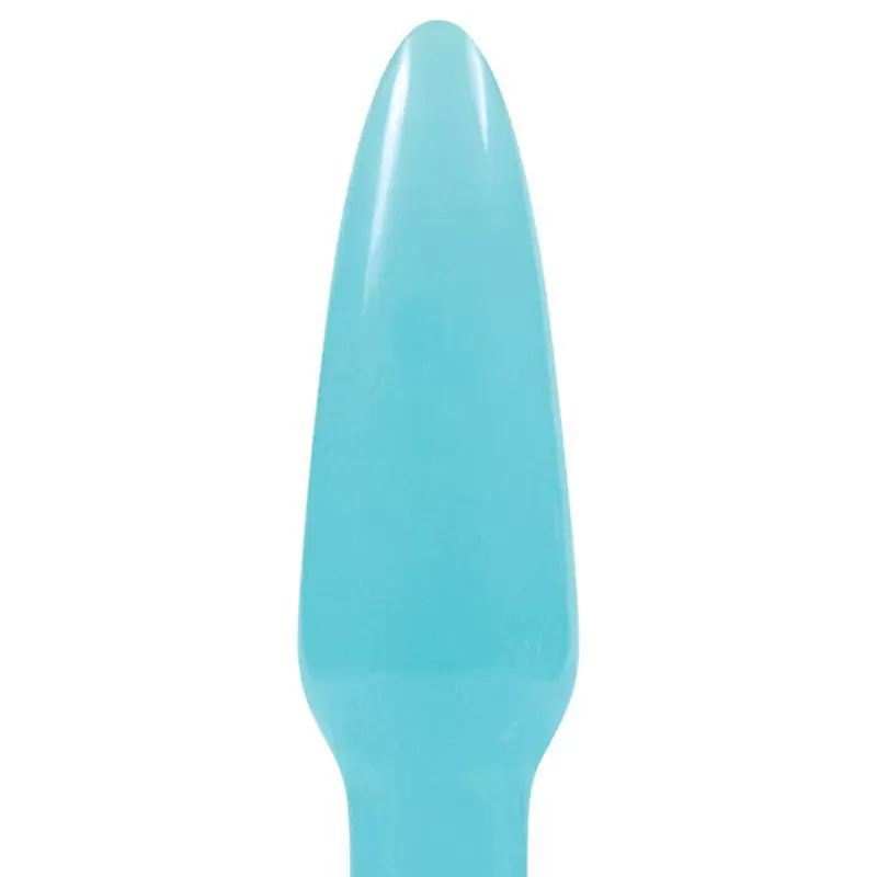 Миниатюрная анальная пробка Firefly Pleasure Plug - Mini светящаяся в темноте – голубой