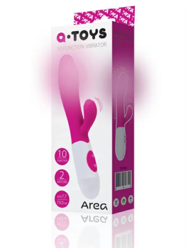 Изящный вибратор с клиторальным лепестком и стимуляцией точки G TOYFA A-Toys Area – розовый