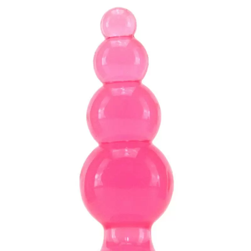 Анальная пробка с кольцом Jolie Ripples Large – розовая