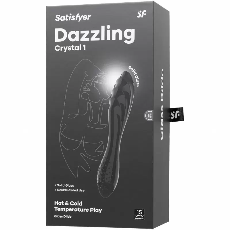 Двухсторонний стеклянный стимулятор Satisfyer Dazzling Crystal 11 (черный)