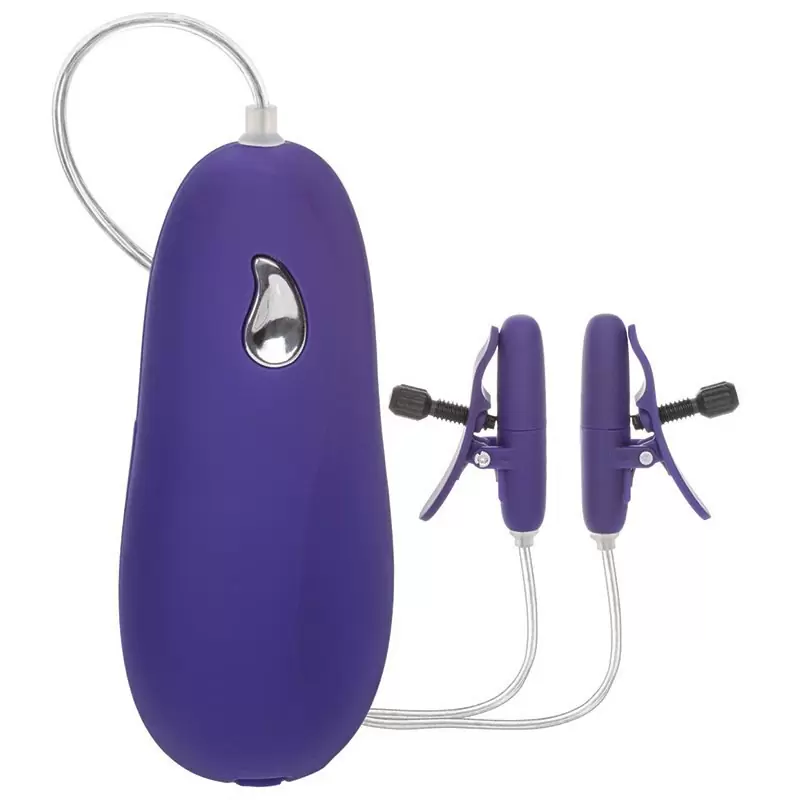 Вибрирующие зажимы на соски Heated Nipple Teasers нагревающиеся  – фиолетовый
