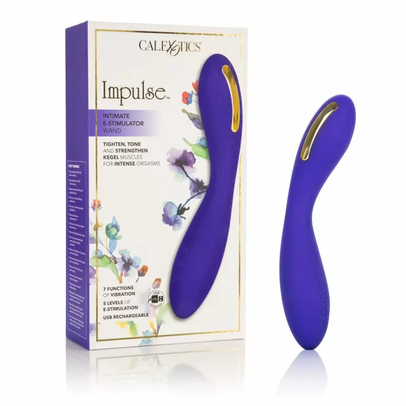 Изысканный вибратор с электростимуляцией Calexotics Impulse™ Intimate E-Stimulator Wand - фиолетовый