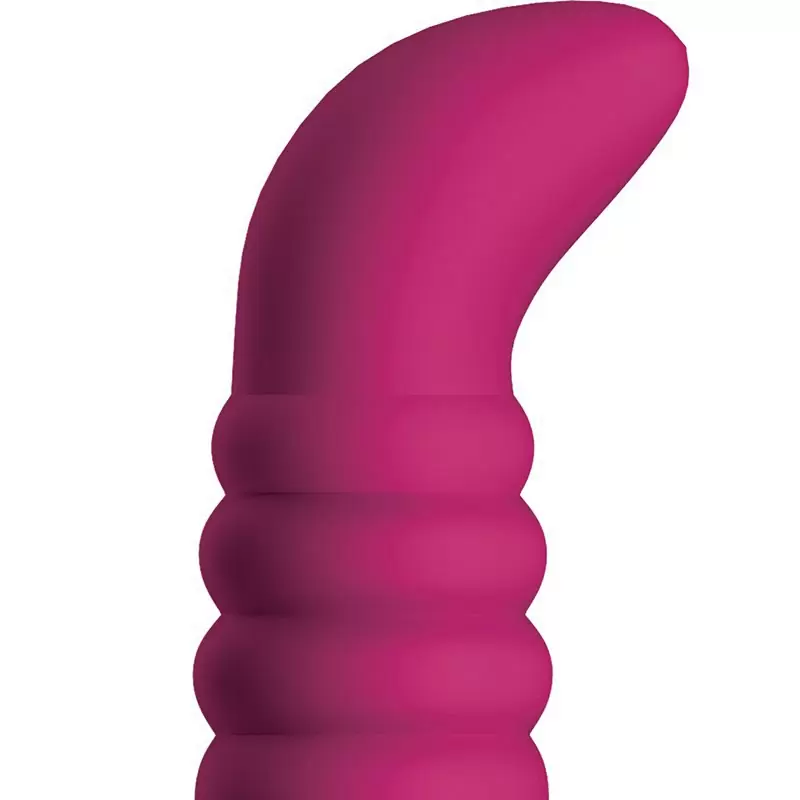 Многофункциональный мини вибромассажер Mi Amor ребристый – малиновый