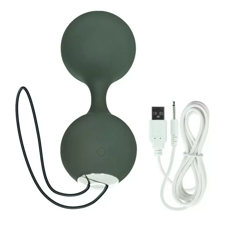 Перезаряжаемые вагинальные шарики Embrace Love Balls  – серый