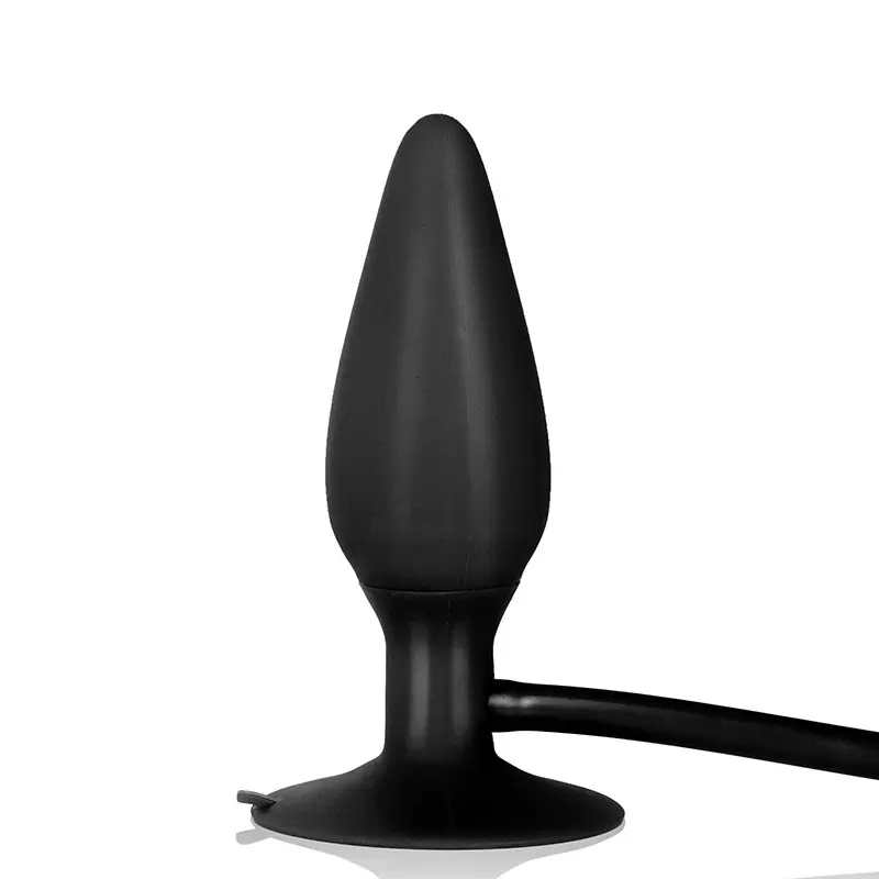 Анальная пробка с насосом Booty Pumper средняя – черная	