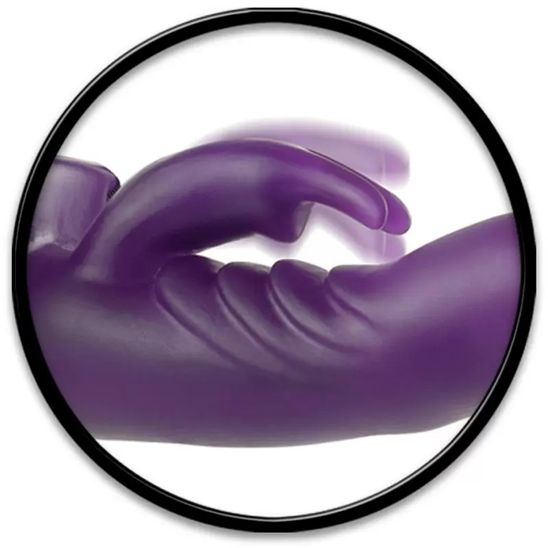 Полый страпон с клиторальным стимулятором Wabbit Hollow Strap-on с вибрацией – фиолетовый