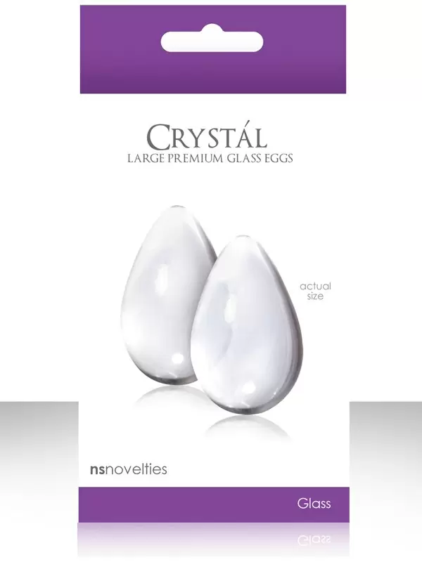 Вагинальные шарики большие из стекла Crystal Glass - Clear