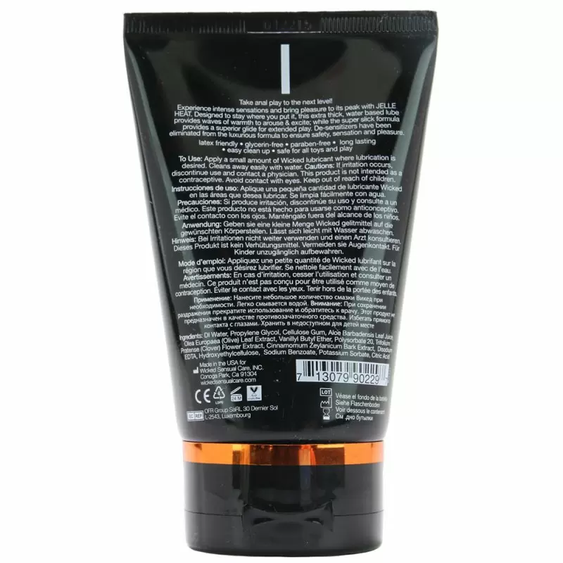 Анальный согревающий лубрикант WICKED JELLE HEAT на водной основе JELLE 120 мл