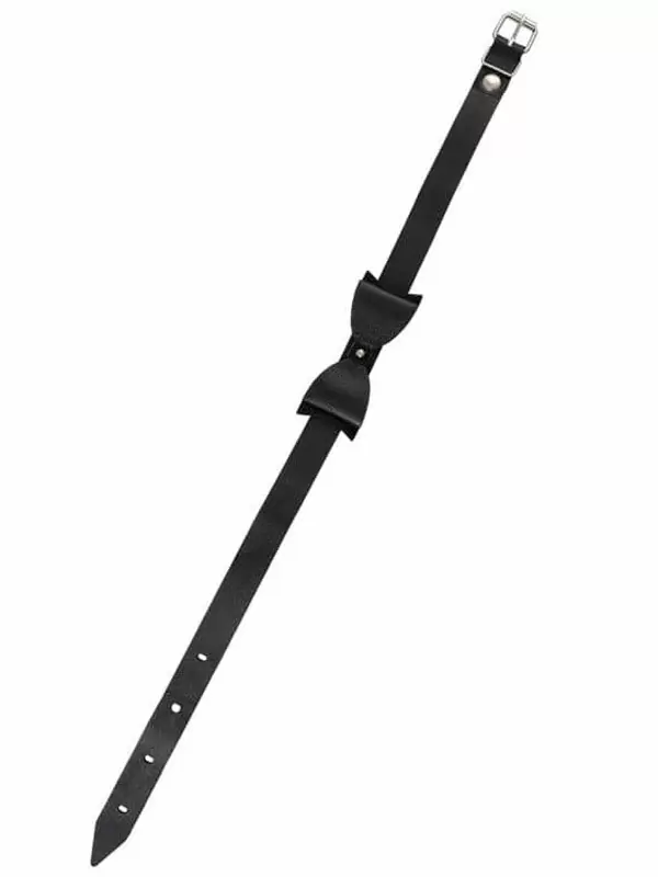 Чокер Pecado BDSM, с бабочкой, натуральная кожа, чёрный