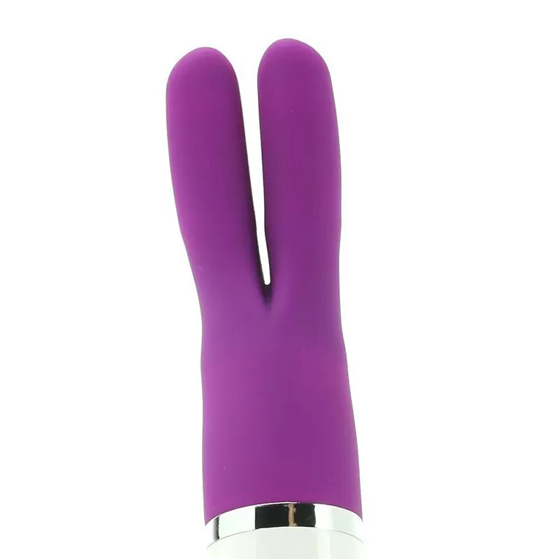 Двойной вибромассажер Snuggle Bug с ушками – фиолетовый