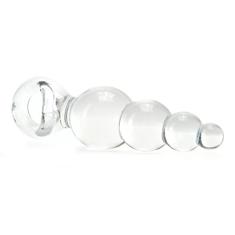 Анальная пробка с кольцом Jolie Ripples Mini – прозрачная