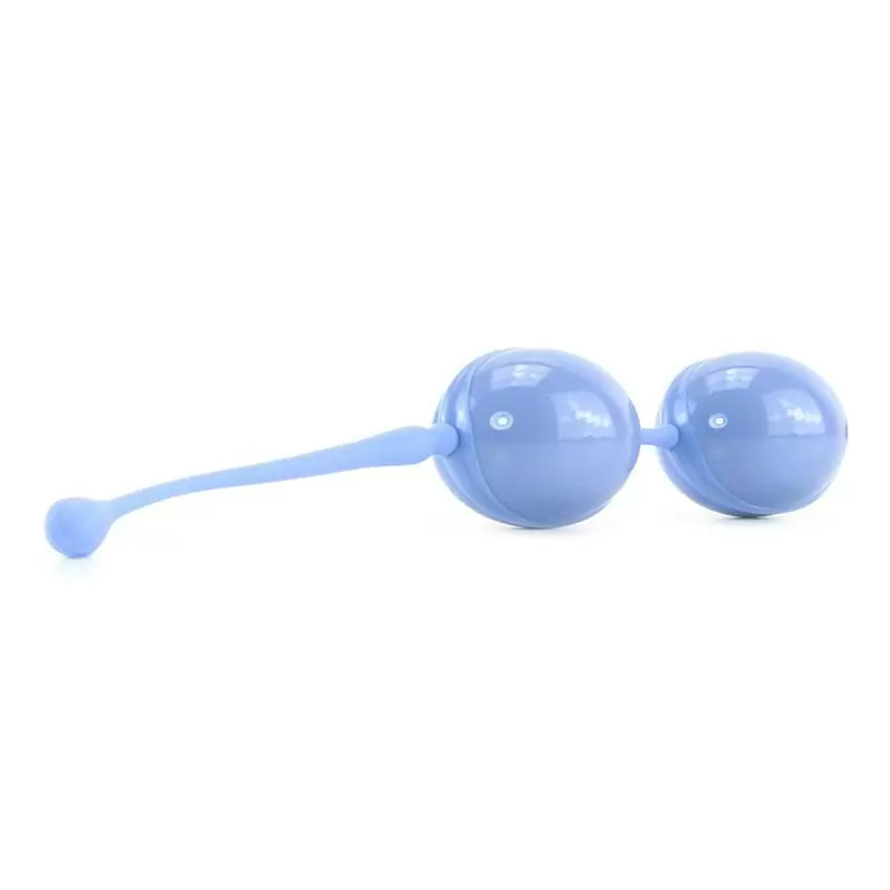 Двойные вагинальные шарики L’Amour, овальные, 11 см, силикон, синий
