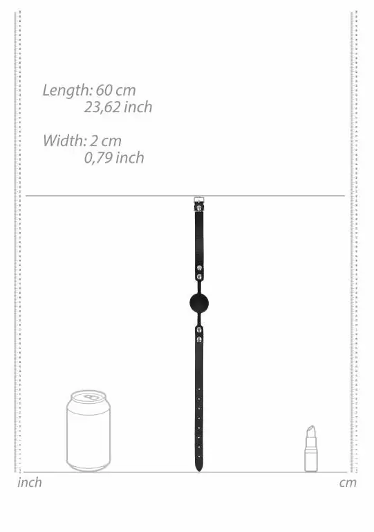 Кляп из силикона с регулируемыми кожаными ремешками Ouch!