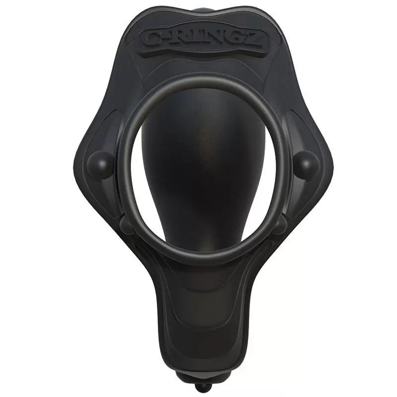 Эрекционное кольцо Rock Hard Ass-Gasm с анальным стимулятором с вибрацией – черный