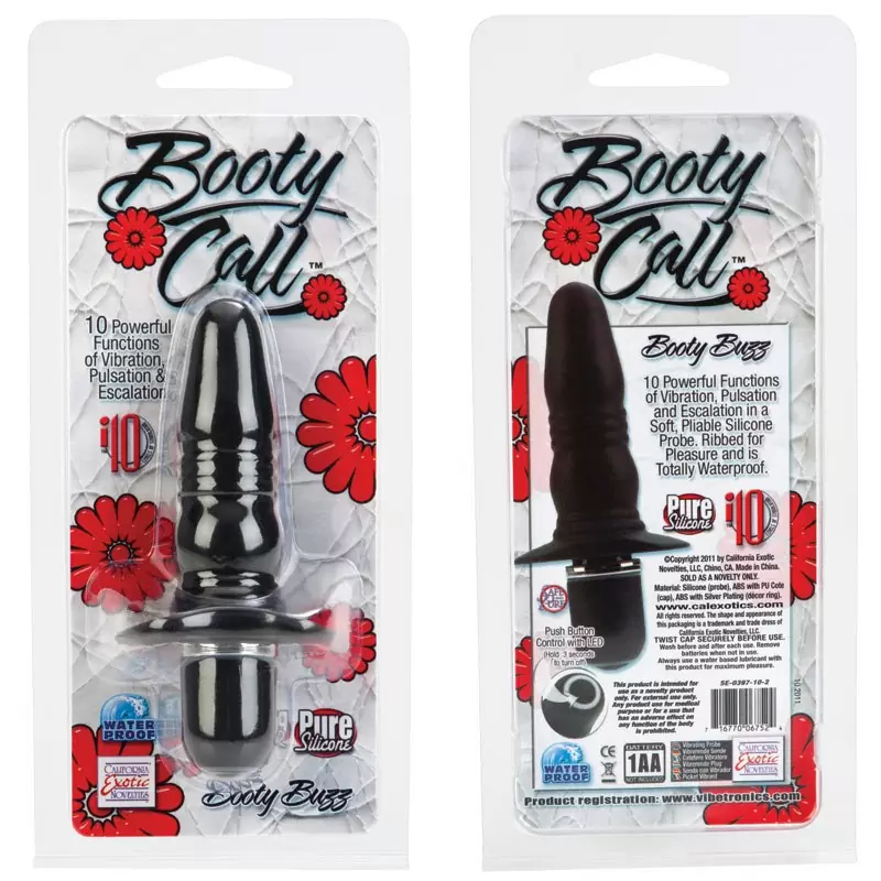 Анальная пробка с вибрацией Booty Buzz - Black