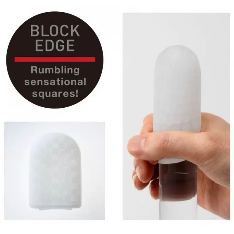 Карманный мастурбатор Tenga Block Edge – белый