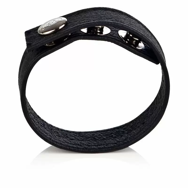 Кожаная утяжка на пенис Colt C/B Strap Adjustable 3-Snap – черный