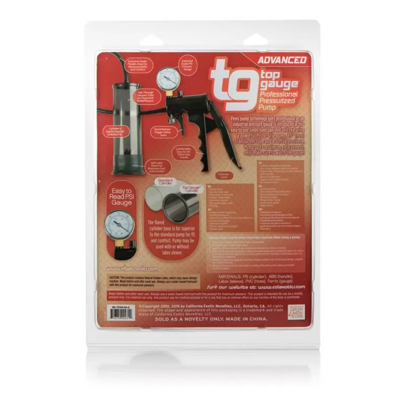 Профессиональная помпа с манометром Top Gauge – серый