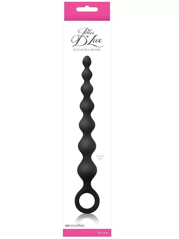 Анальная цепочка Perles D'Lux длинная – черная