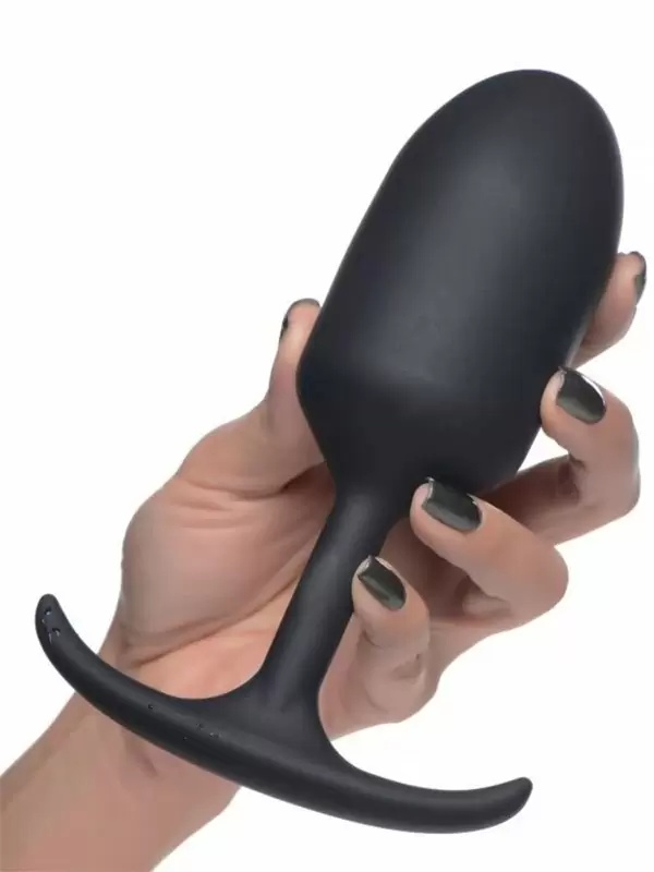 Крупная анальная пробка Heavy Hitters с утяжелением, 16,8 см, размер XL, черный