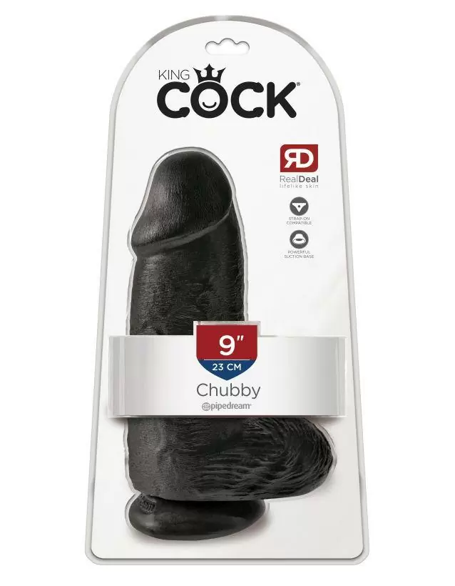 Фаллоимитатор реалистик утолщенный King Cock Chubby - Black