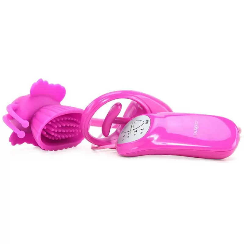 Помпа клиторальная с вибрацией Advanced Butterfly Clitoral Pump – розовый
