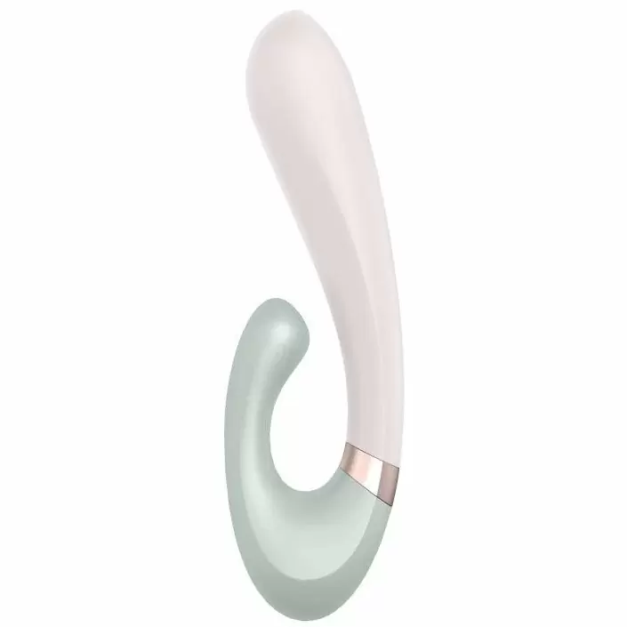 Вибратор-кролик Heat Wave с функцией нагрева (мятный)