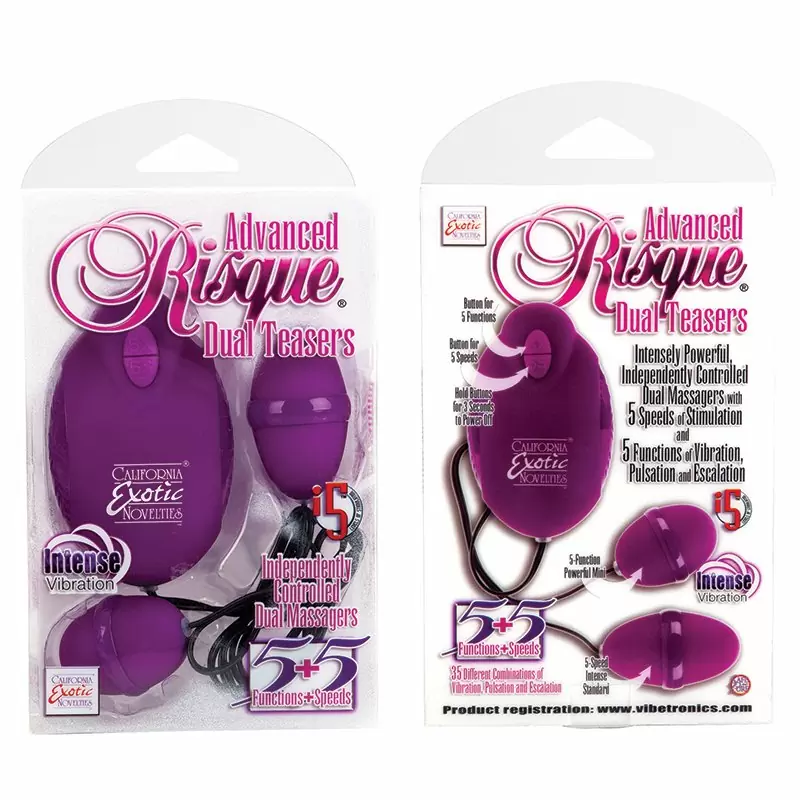 Двойной вибростимулятор Advanced Risque Dual Teasers – фиолетовый