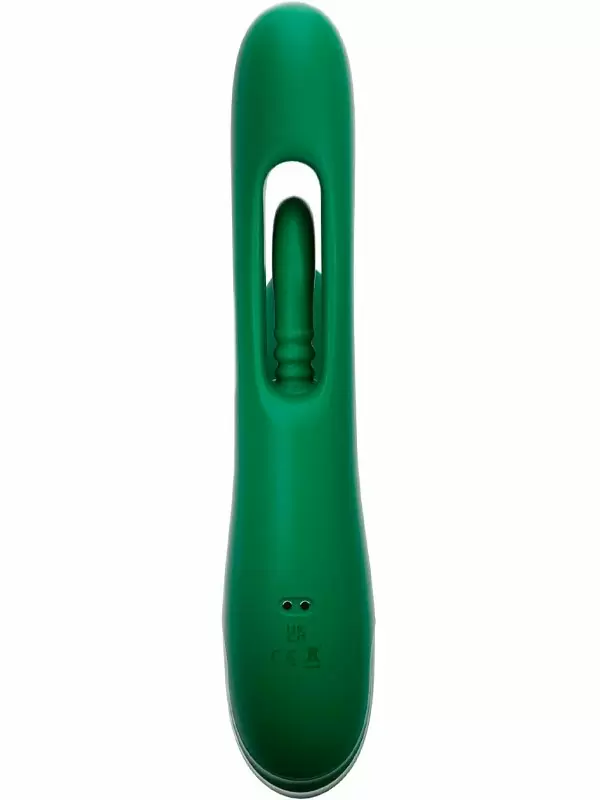 Инновационный вибратор-кролик Amovibe Zenora, 26 см, силикон, зелёный