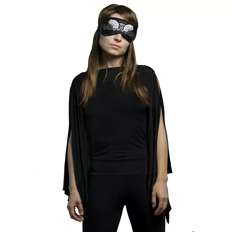 Маска на глаза Swarovski Ангельская черная корона