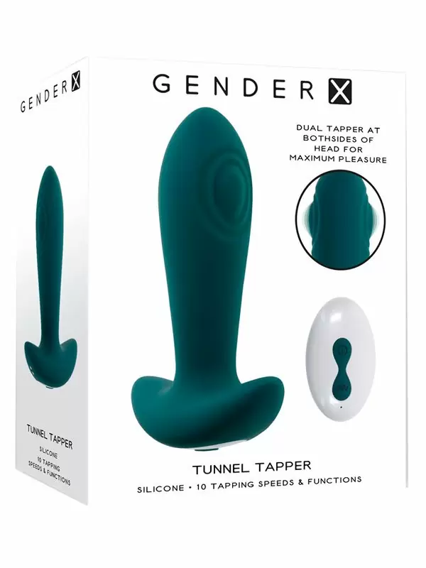 Инновационная анальная вибропробка Evolved Tunnel Tapper, с пультом Д/У, 10 режимов, 12 см