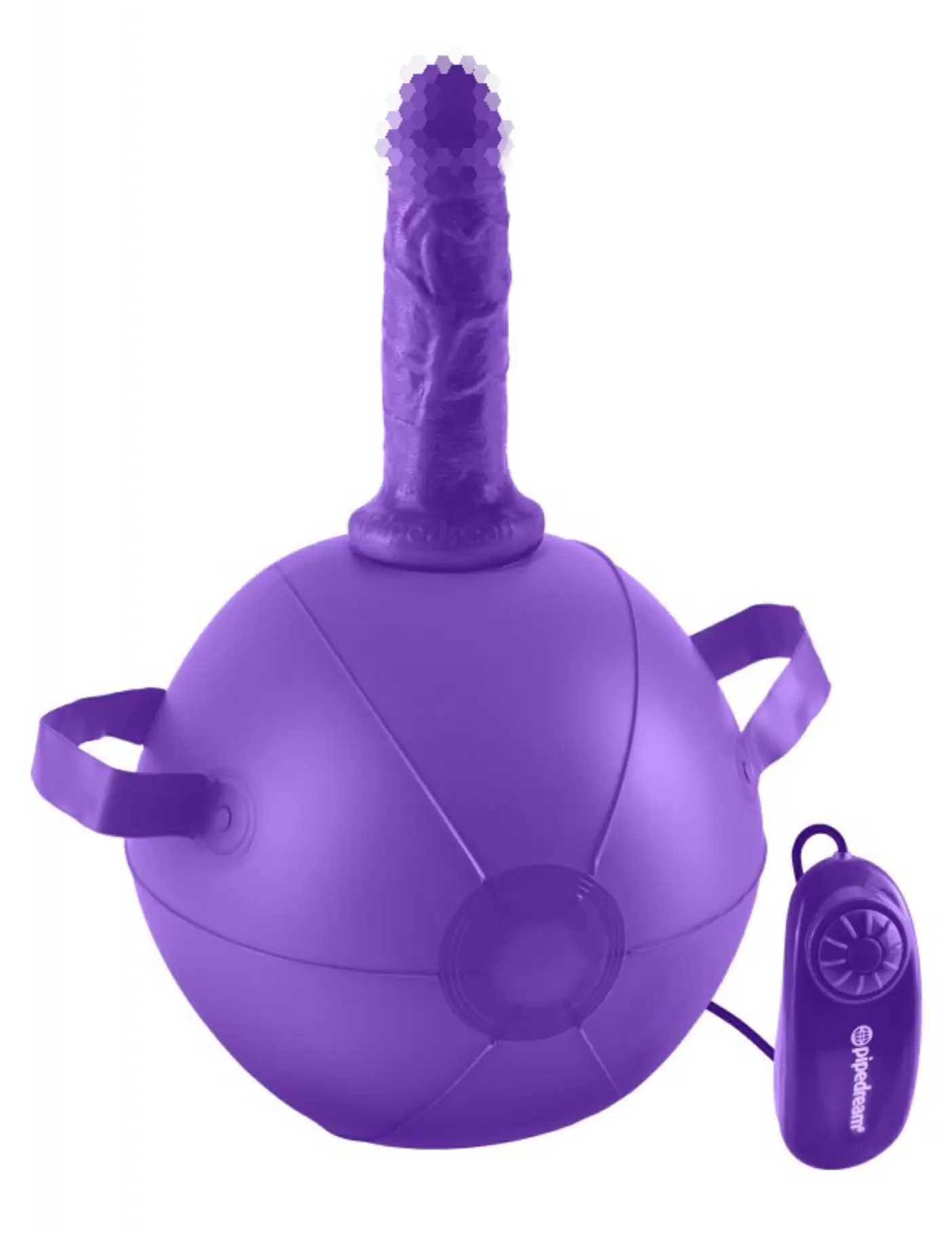 Надувной мяч с фаллоимитатором Dillio Vibrating Mini Sex Ball - фиолетовый