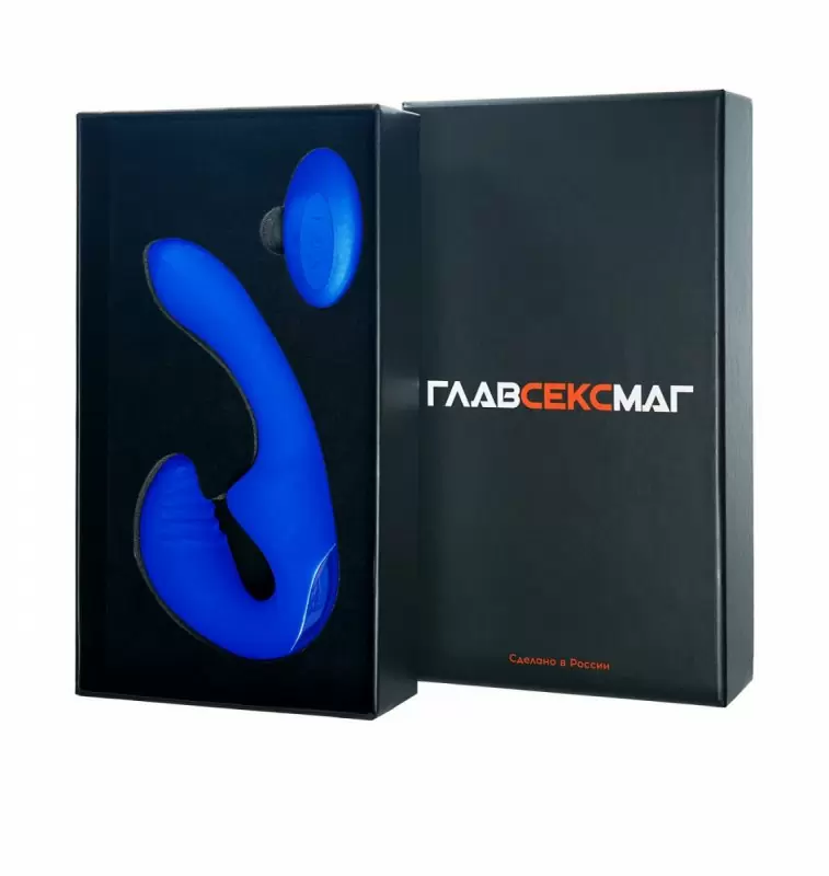 Безремневой анатомический страпон с пультом управления