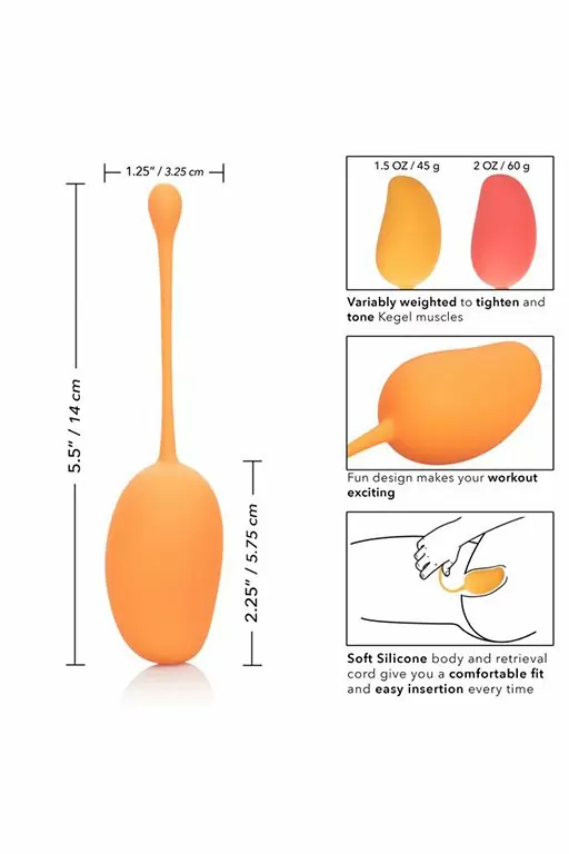 Оригинальные вагинальные шарики Kegel Training Set Mango в форме манго - разноцветный