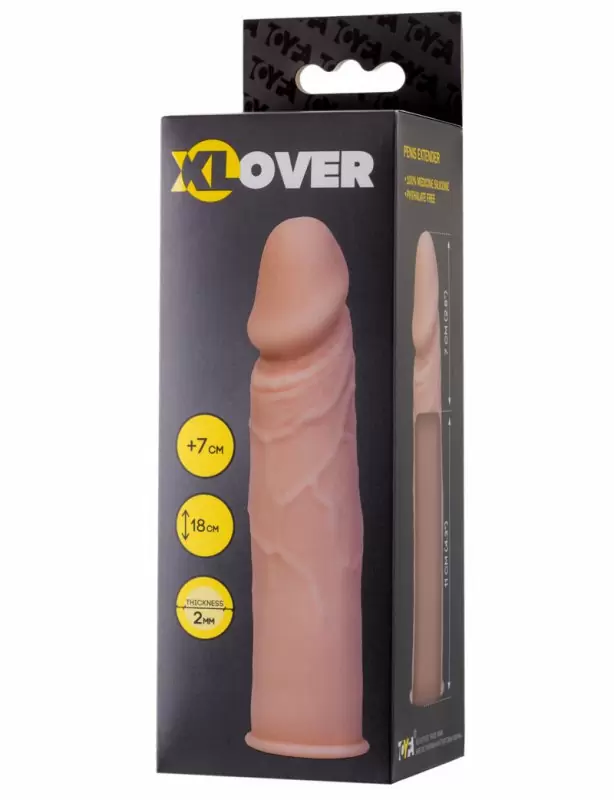 Реалистичная увеличивающая насадка TOYFA XLover - телесный
