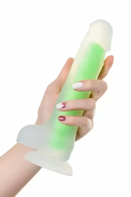 ФАЛЛОИМИТАТОР, СВЕТЯЩИЙСЯ В ТЕМНОТЕ, BEYOND BY TOYFA, CLARK GLOW, СИЛИКОН, ПРОЗРАЧНО-ЗЕЛЕНЫЙ, 22 СМ