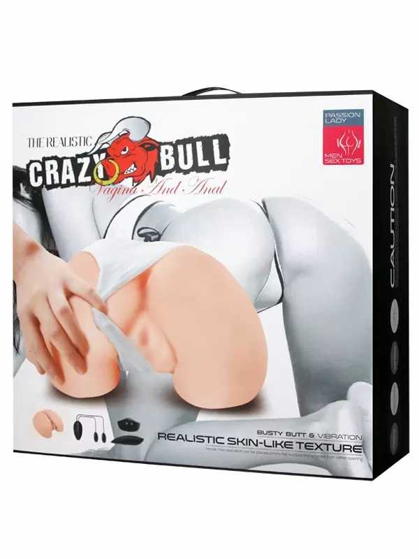 Реалистичный мастурбатор Baile, попка с двумя вибропулями, два отверстия, телесный