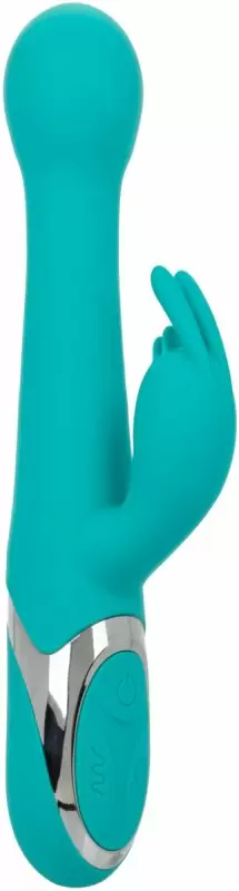 Элегантный вибратор-кролик Enchanted Oscillate с функцией пенетрации и ротацией, 14,5 см, 16 режимов, голубой