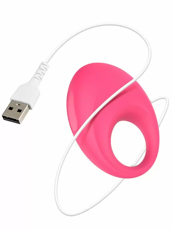 Интерактивное эрекцинное виброкольцо One-DC Leo, 7,5 см, 9 режимов, силикон, розовый