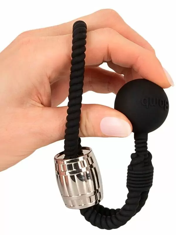 Эрекционное лассо ORION Heavy Rope, с шариком-утяжелителем, черное