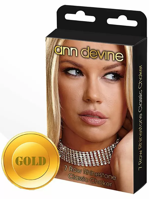 Ожерелье из кристаллов Ann Devine - Rhinestone Classic Choker – золотой