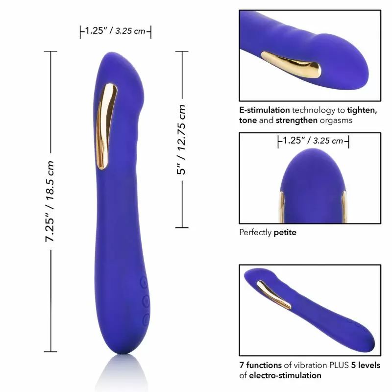 Изысканный вибратор с электростимуляцией Calexotics Impulse™ Intimate E-Stimulator Petite Wand - фиолетовый