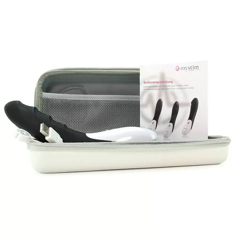 Вибромассажер с электростимуляцией Sizzling Simon рельефный – черный