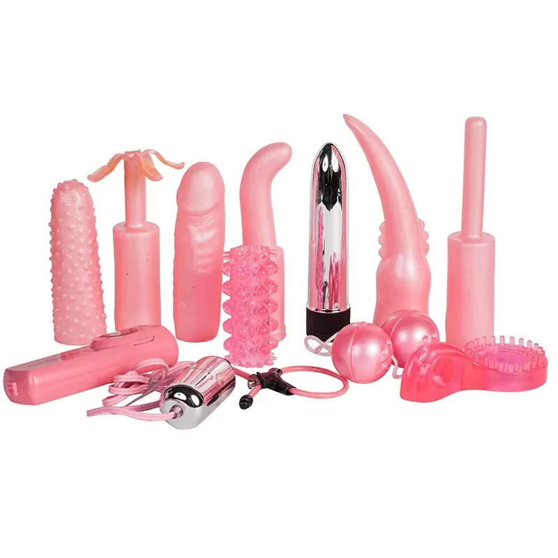 Эротический набор Dirty Dozen Sex Toy Kit с вибрацией – розовый
