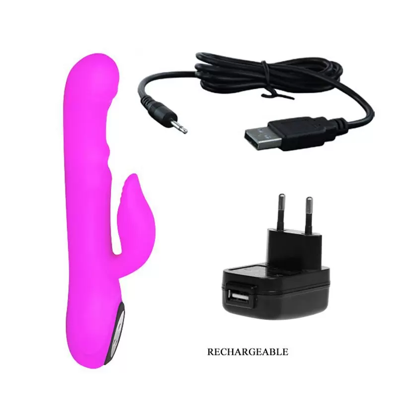 Вибратор Intimate с ротацией и стимуляцией клитора – розовый